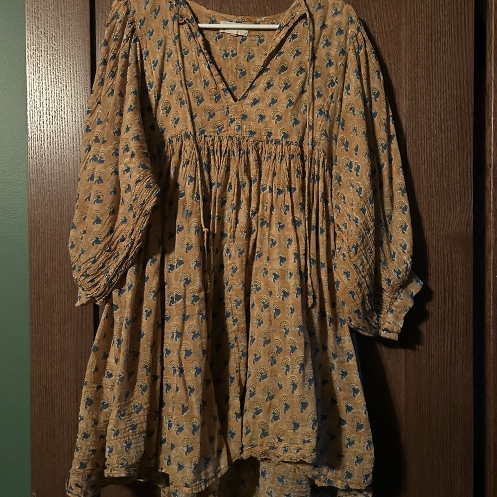 Daughters of India Kyra Mini Dress Sandalwood